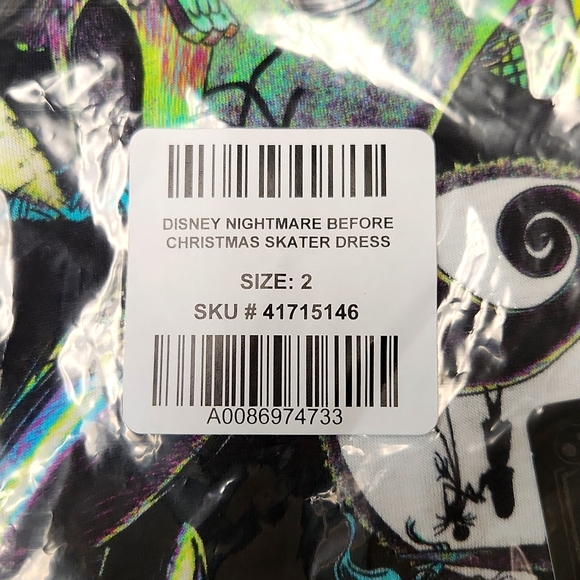 ❤️NWT VINTAGE TORRID NIGHTMARE BEFORE CHRISTMAS SKATER DRESS - HALLOWEEN - Picture 7 of 13